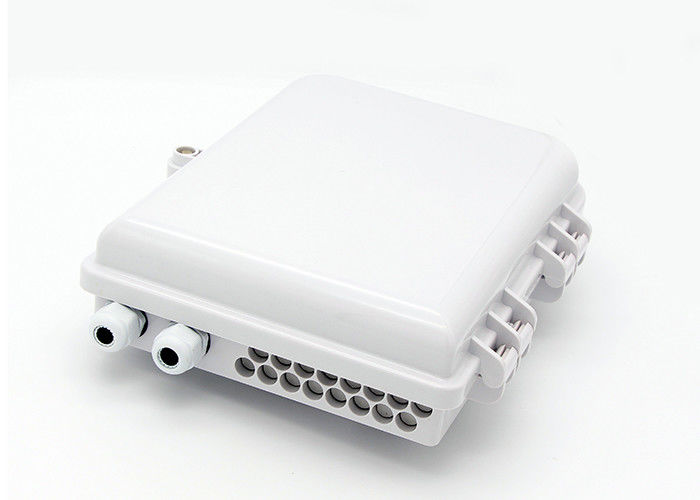 16 Cores White Fiber Termination Box , Fiber Distribution Box For PLC Splitter