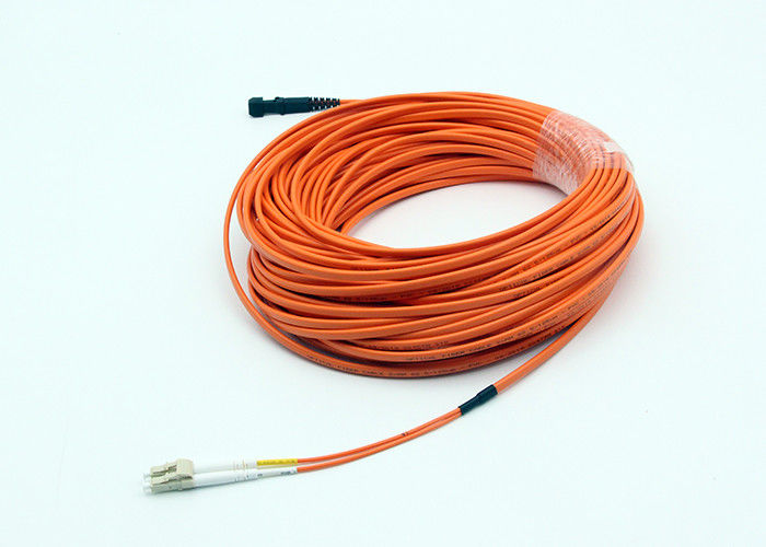 OM1 62.5 / 125 MTRJ - LC Fibre Optic Patch Leads Flat Duplex Orange 2M PVC UL Certification