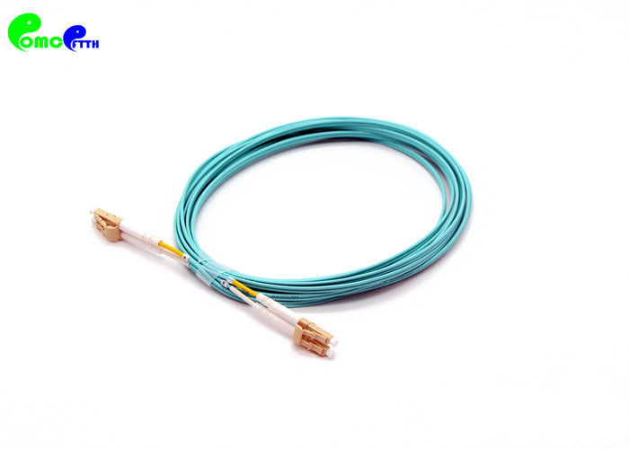 LC FIber optic patch cord LC - LC OM3 50 / 125 10G Duplex 2.0x4.1mm LSZH Aqua 3m