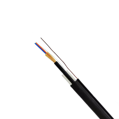 Toneable FTTH Flat Drop Fiber Cable 24AWG Gel MDPE 2 Fo G657A Indoor Outdoor