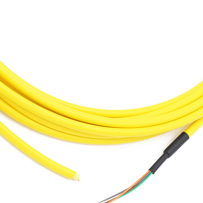 SC APC Pre-terminated Breakout 0.9mm Optical Fiber Pigtail 6 Fibers OS2 G652D 5m PVC Yellow Patch Cable