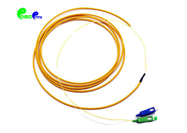0.9mm Fiber Optic Pigtail SC APC + SC UPC OS2 G657A Bent insensitive fiber  9 / 125 Unit - tube 2F 3.0mm Round cable