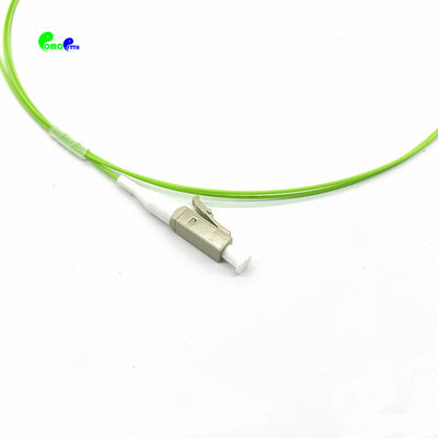 Lemon Green FTTH PVC LSZH LC Fiber Optic Patch Cord OM5 Fiber Pigtail